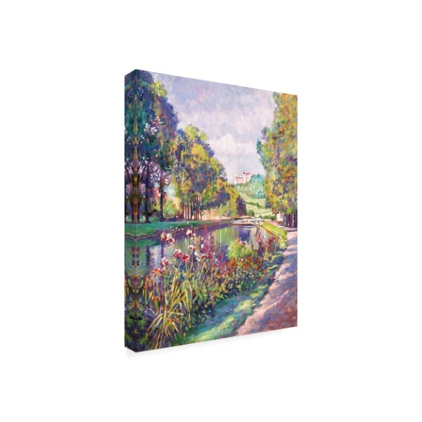 David Lloyd Glover 'Garden On The Canal' Canvas Art,18x24